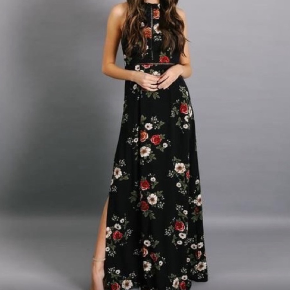 Vici Forbidden Flower Maxi Dress with Slit